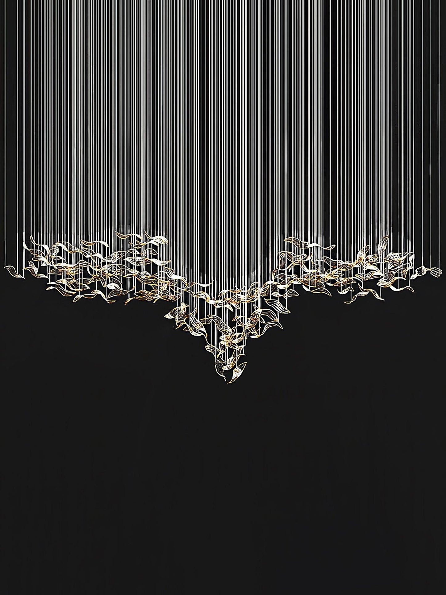 DIY Fallen Leaf Chandelier