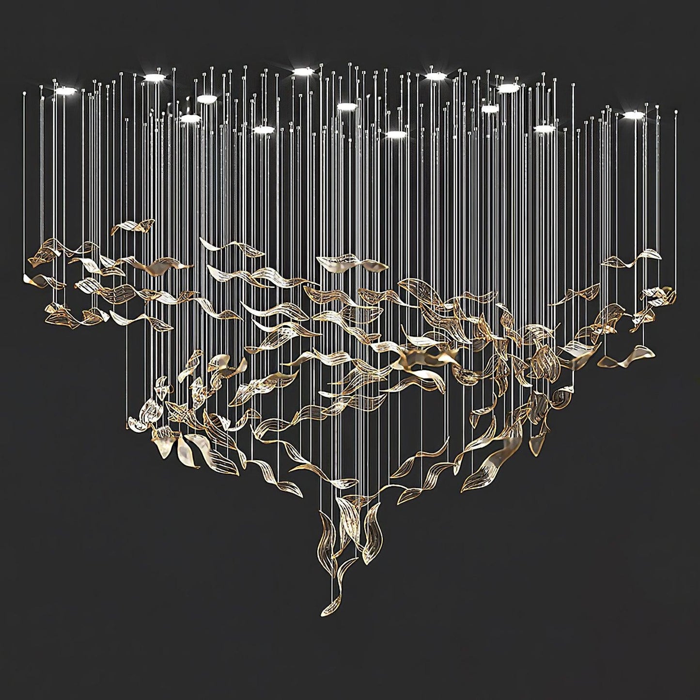 DIY Fallen Leaf Chandelier