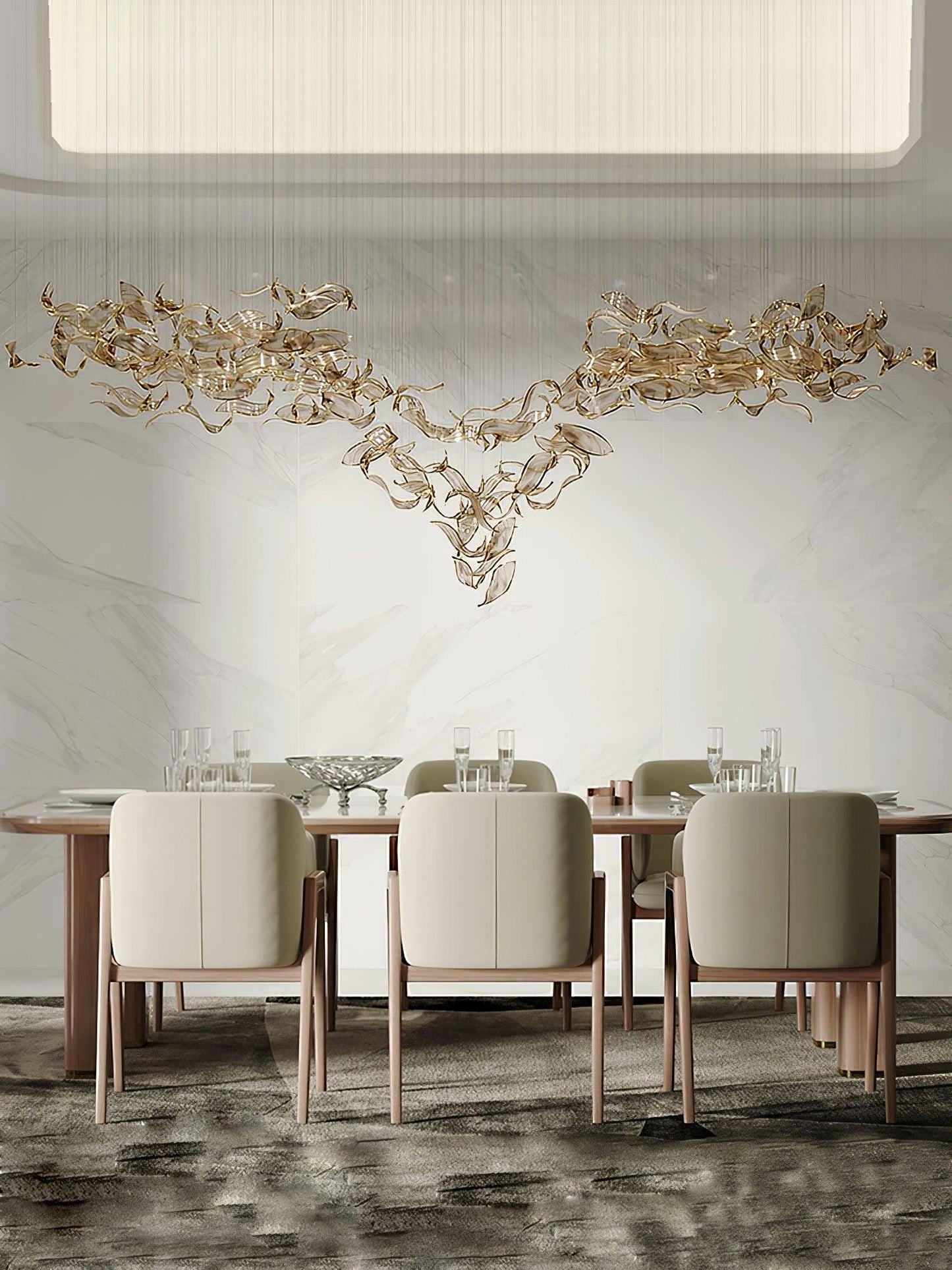 DIY Fallen Leaf Chandelier