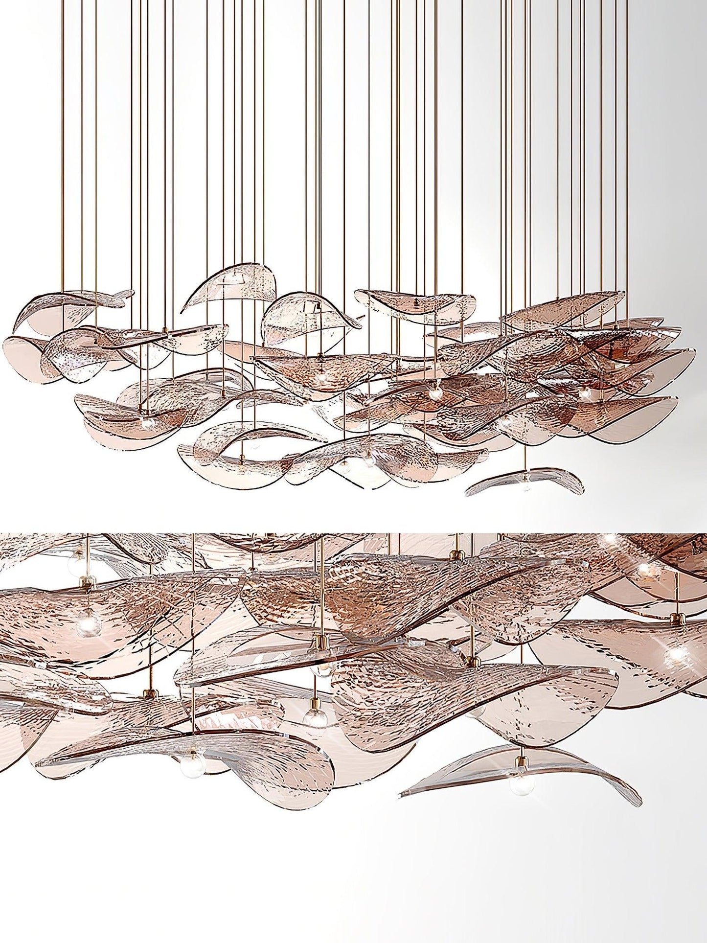 DIY Floating Leaf Chandelier