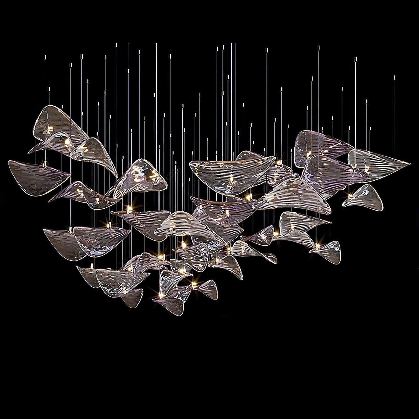 DIY Floating Leaf Chandelier