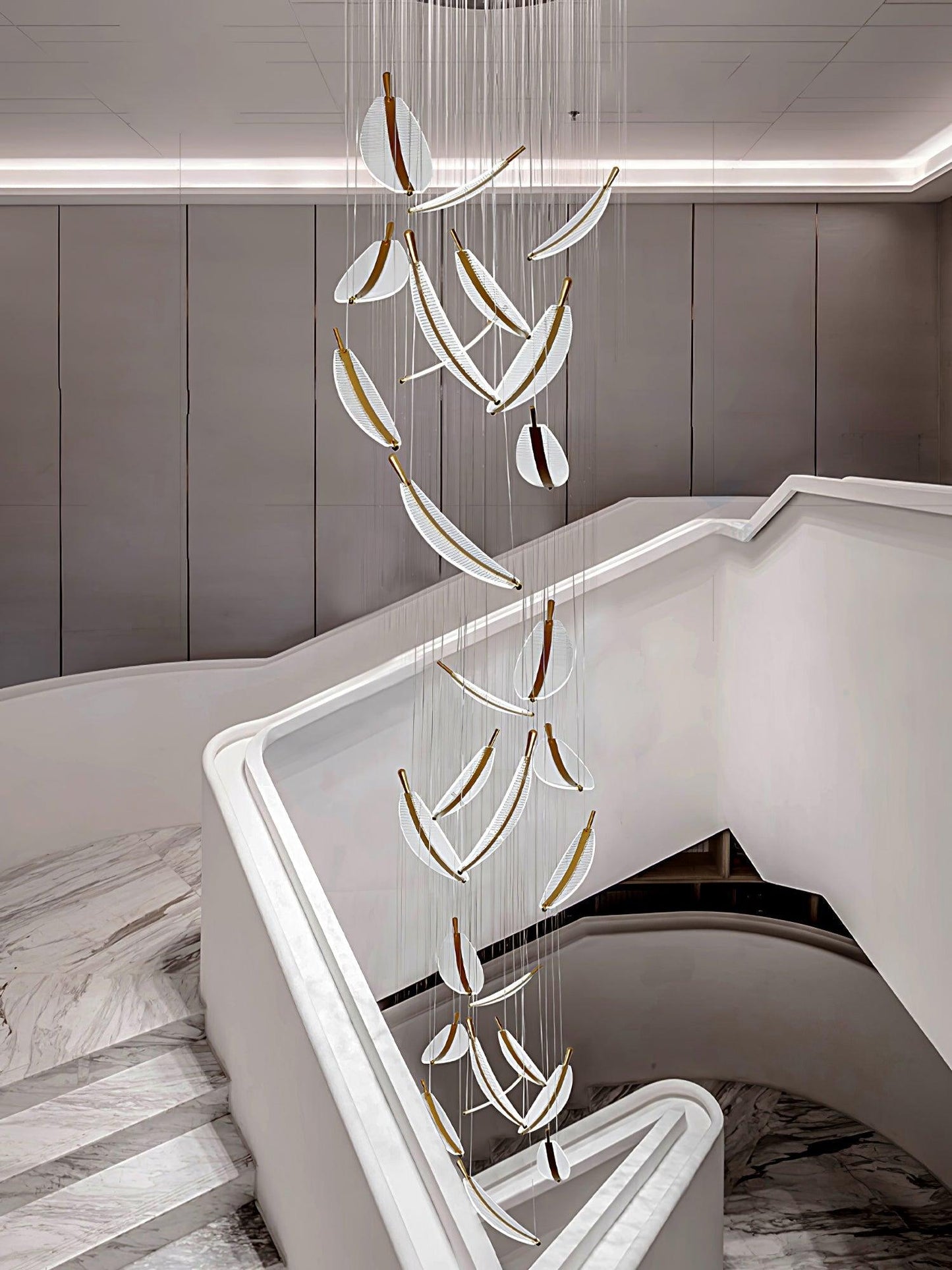 DIY Leaf LED Chandelier