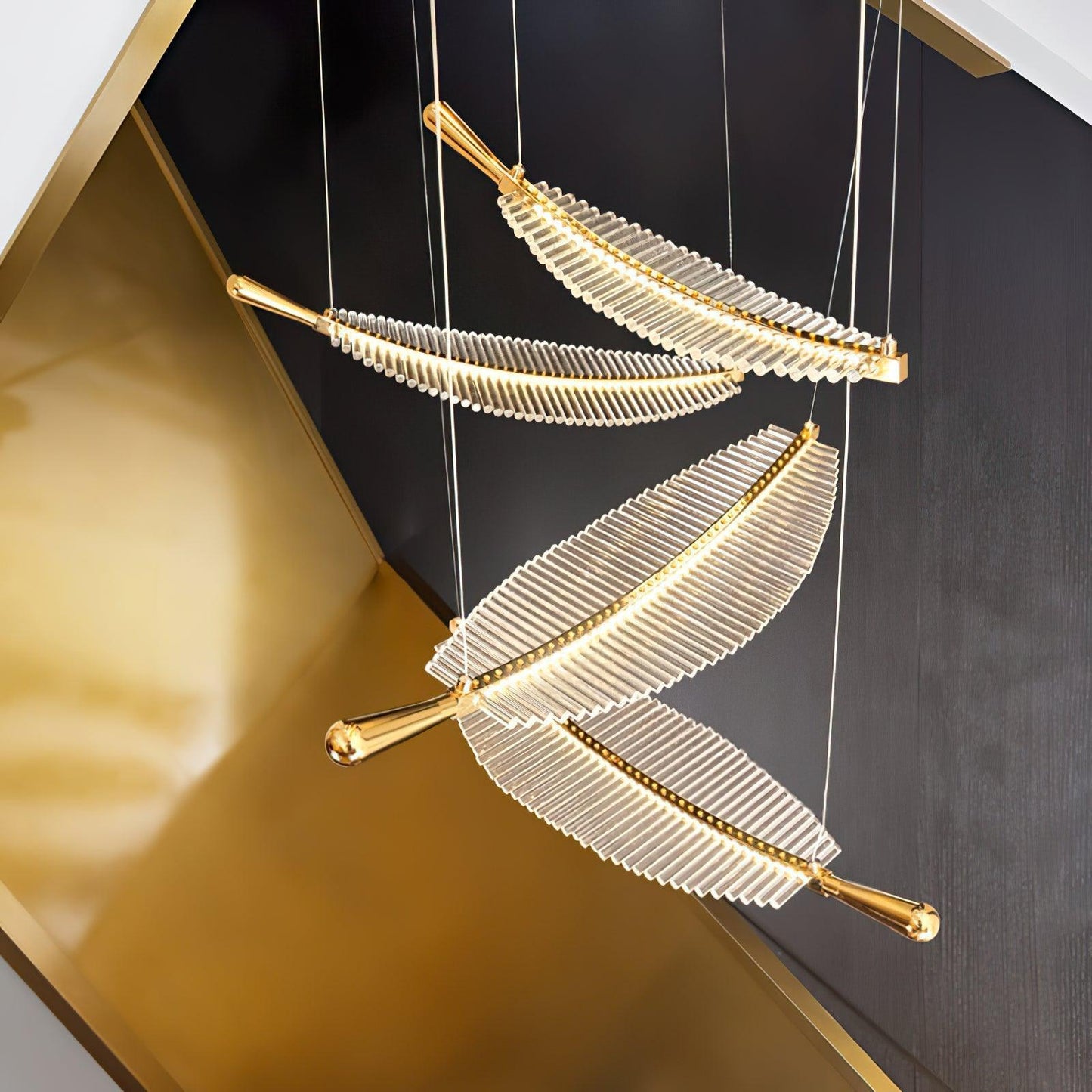 DIY Leaf LED Chandelier