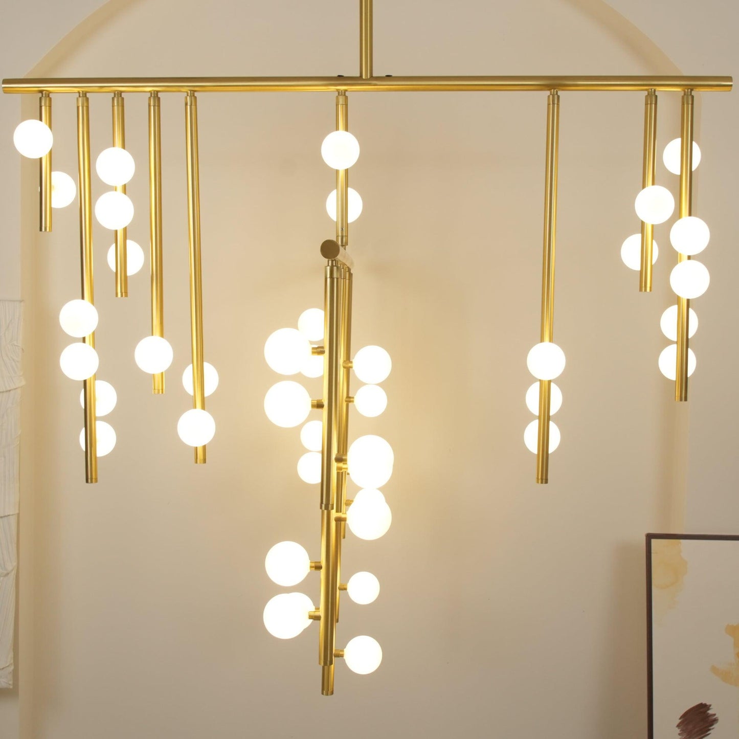 DIY Luminous Cascade Chandelier