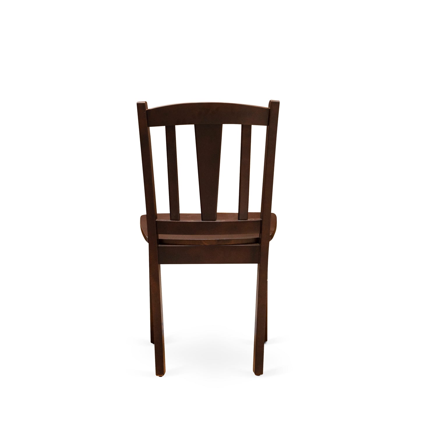 EAST WEST FURNITURE - ANDL3-MAH-W - 3-Piece Dinette Room Set- 2 Dining Room Chair and Dining Room Table - Wooden Seat and Slatted Chair Back - Mahogany Finish