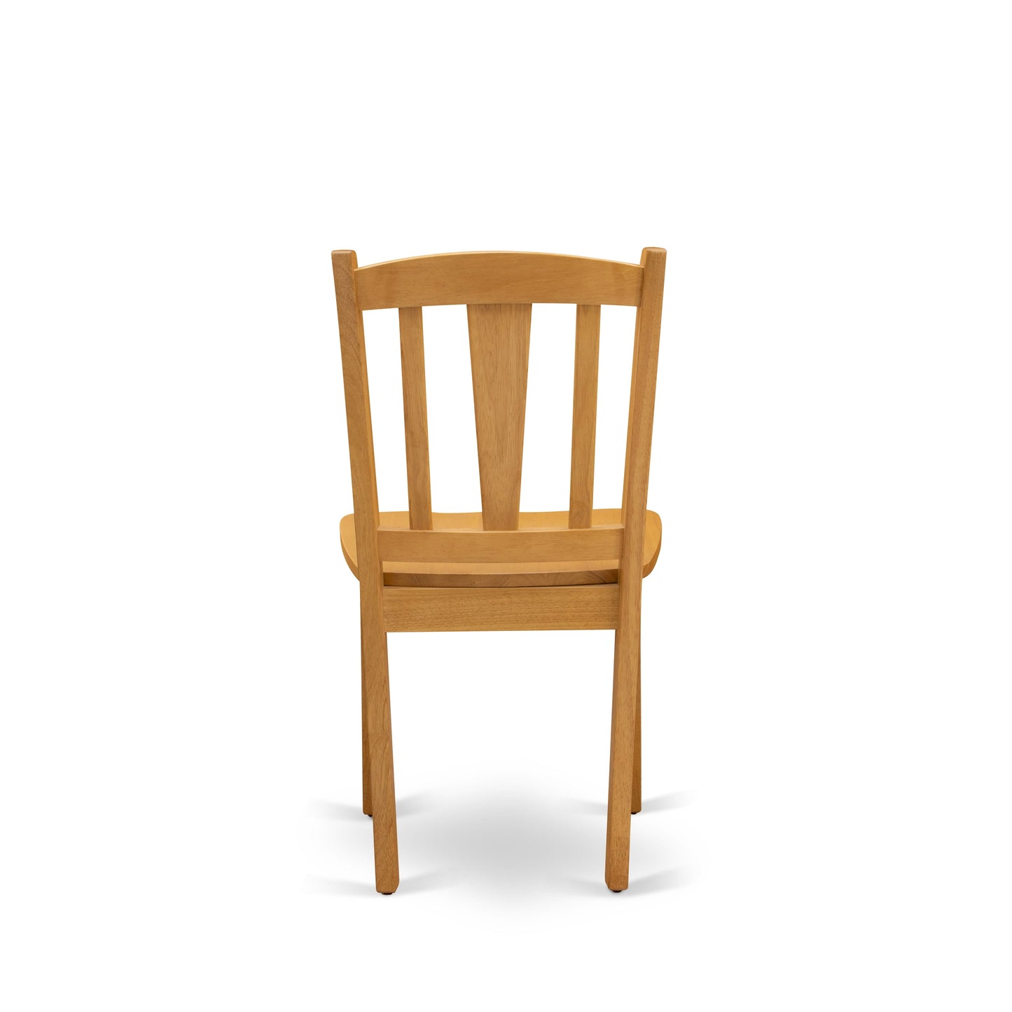 EAST WEST FURNITURE - ANDL3-OAK-W - 3-Piece Dinette Room Set- 2 Kitchen Dining Chair and Wooden Dining Table - Wooden Seat and Slatted Chair Back - Oak Finish