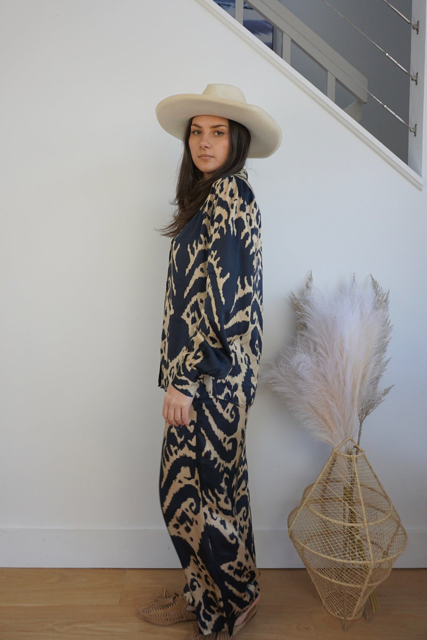 Cabo Shirt - Navy Ikat