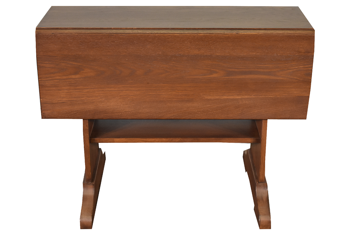 Mission Solid Oak Drop Leaf Dining Table - Walnut (W1)