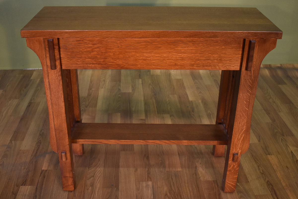 The Heritage Crofter Console Table — Quarter-Sawn Oak