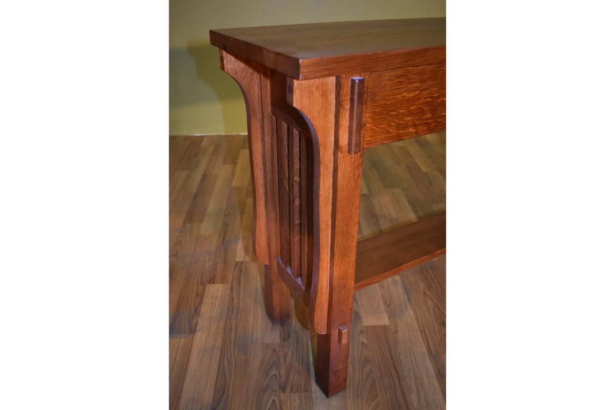 The Heritage Crofter Console Table — Quarter-Sawn Oak