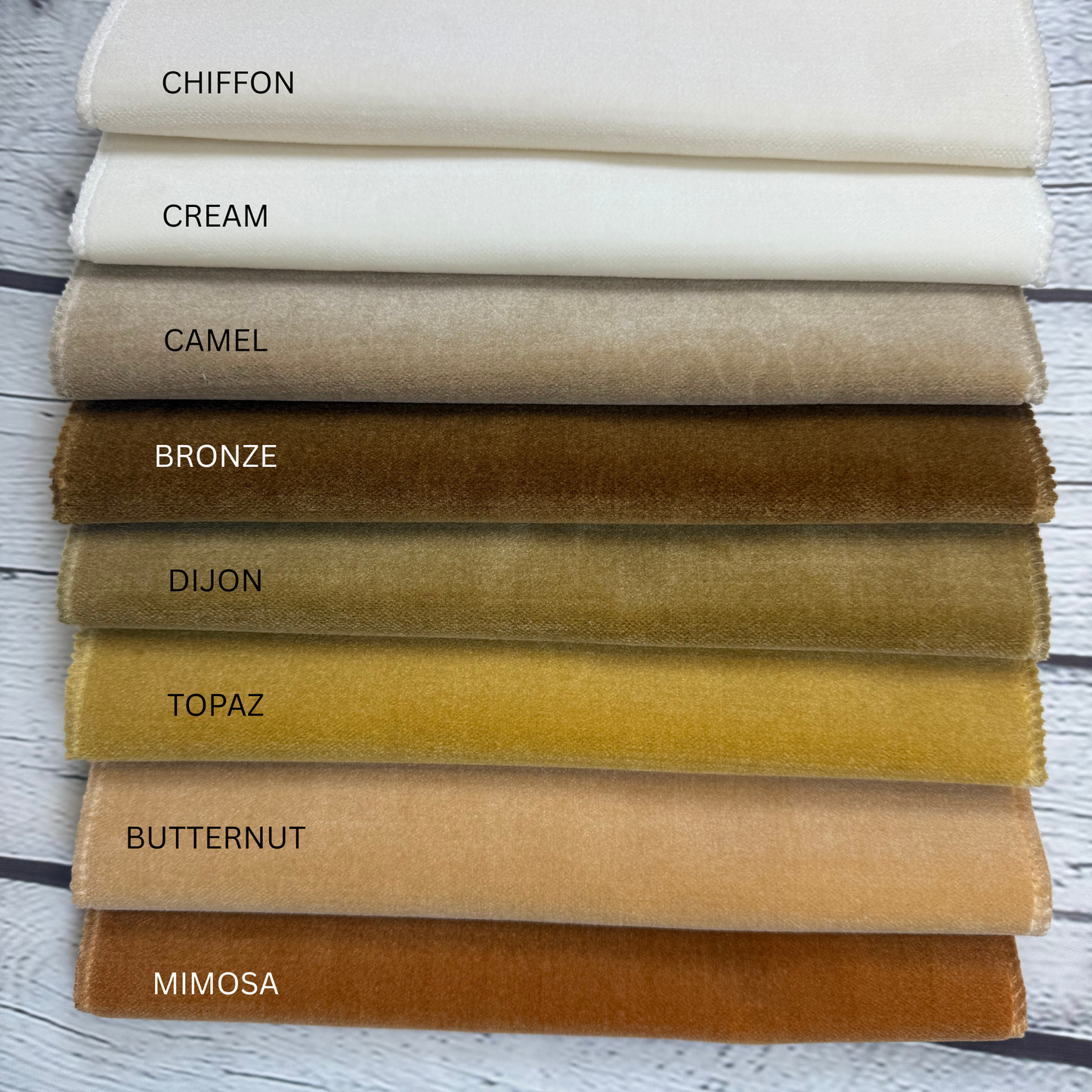 DEVERAUX - WOVEN PREMIUM LUXURY SOFT PLAIN VELVET UPHOLSTERY FABRIC BY THE YARD