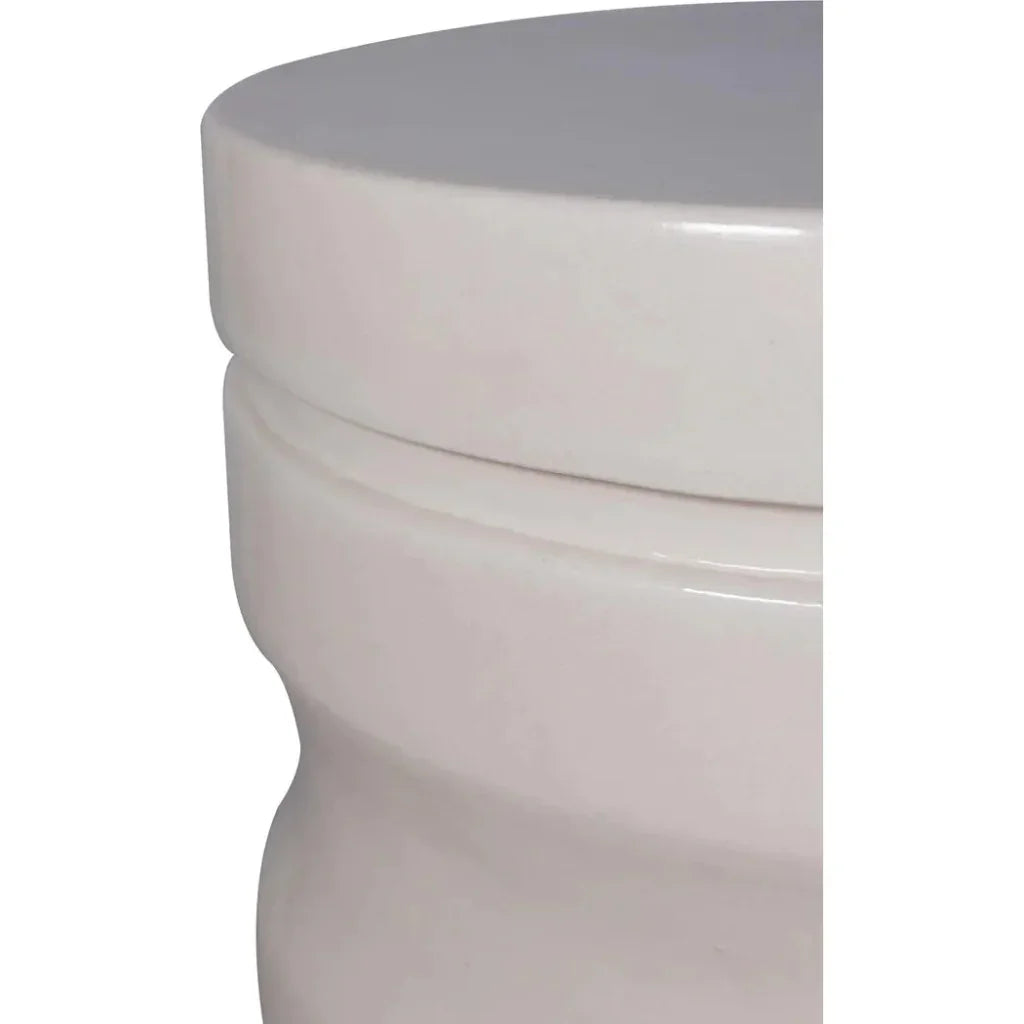 Dune Accent Table - White Outdoor End Table