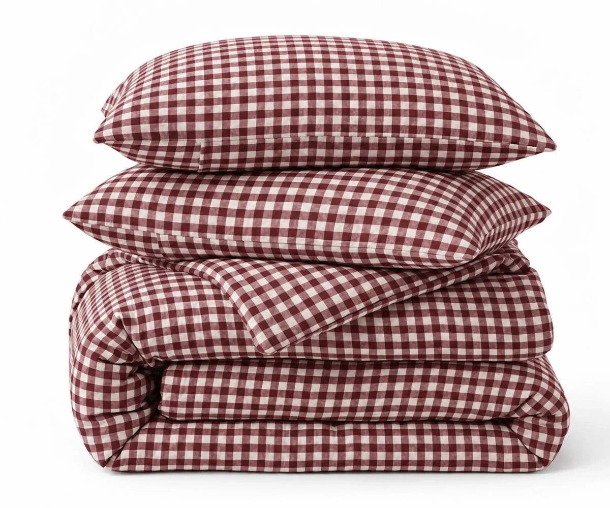 The Greenfield Gingham Linen Duvet Set