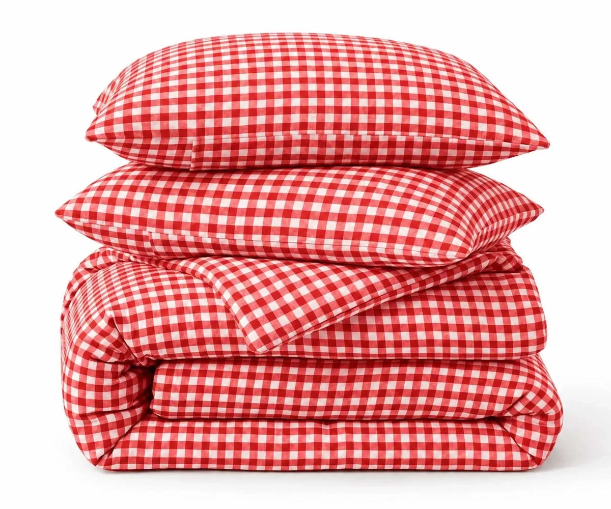 The Greenfield Gingham Linen Duvet Set