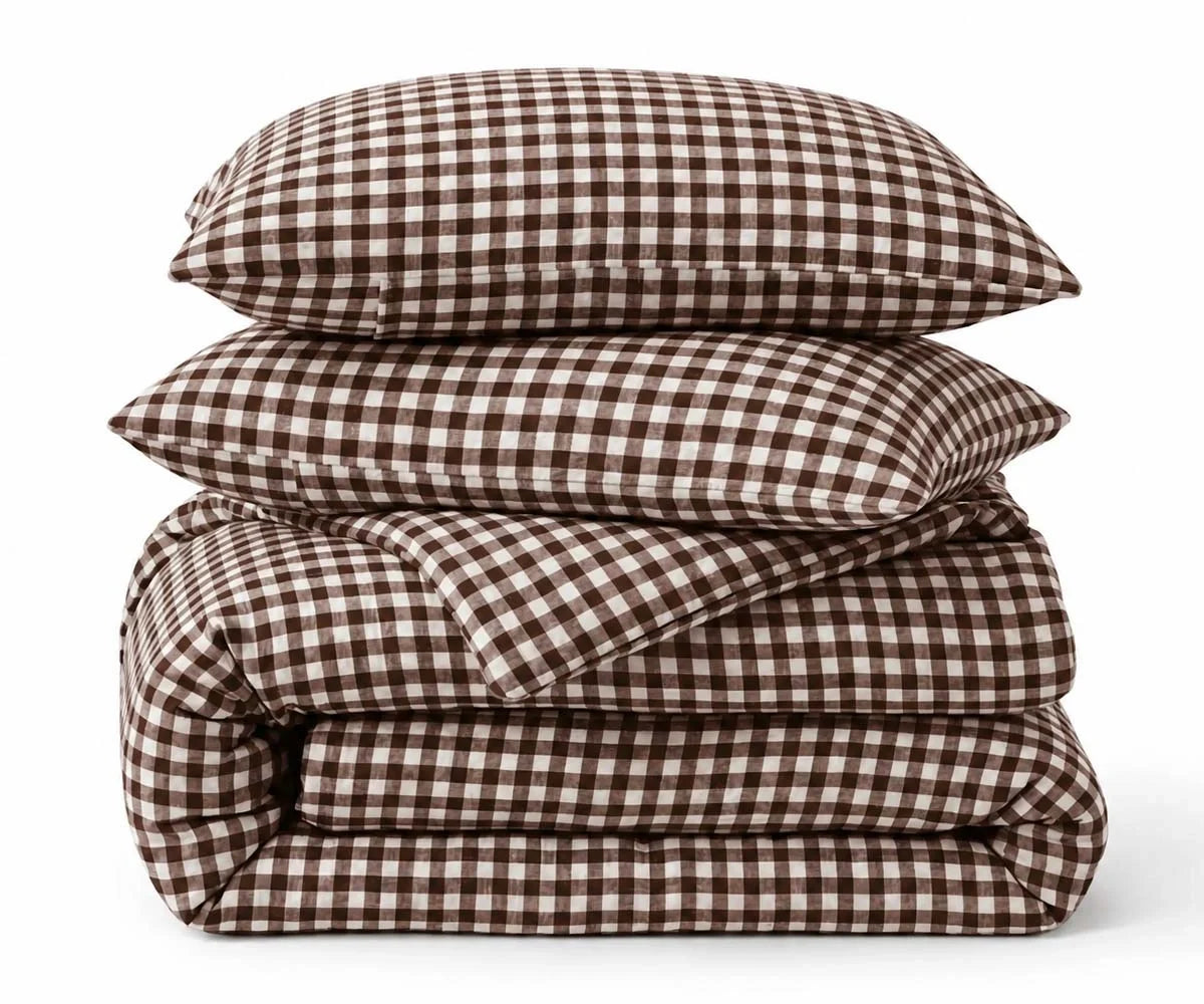 The Greenfield Gingham Linen Duvet Set