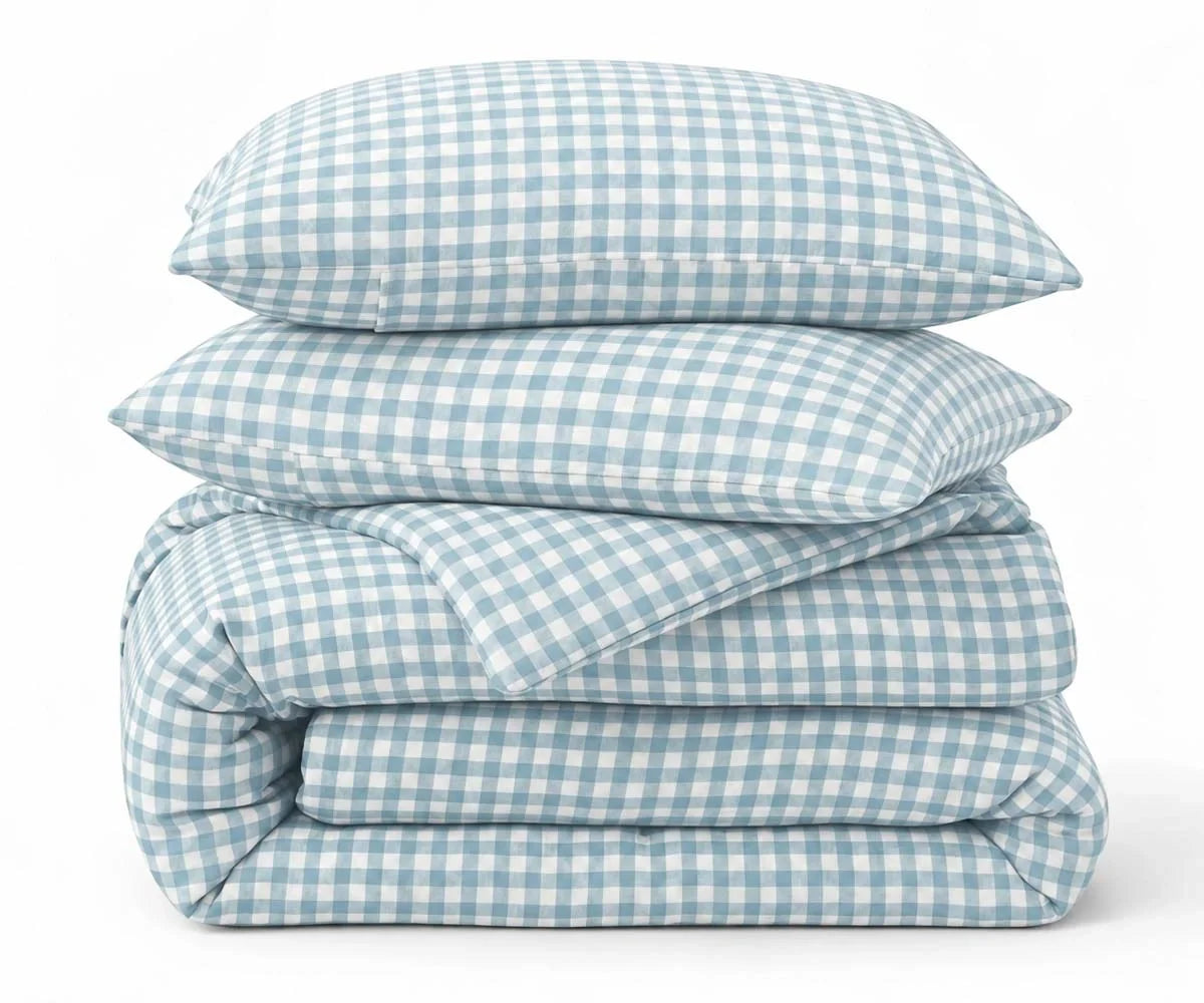 The Greenfield Gingham Linen Duvet Set