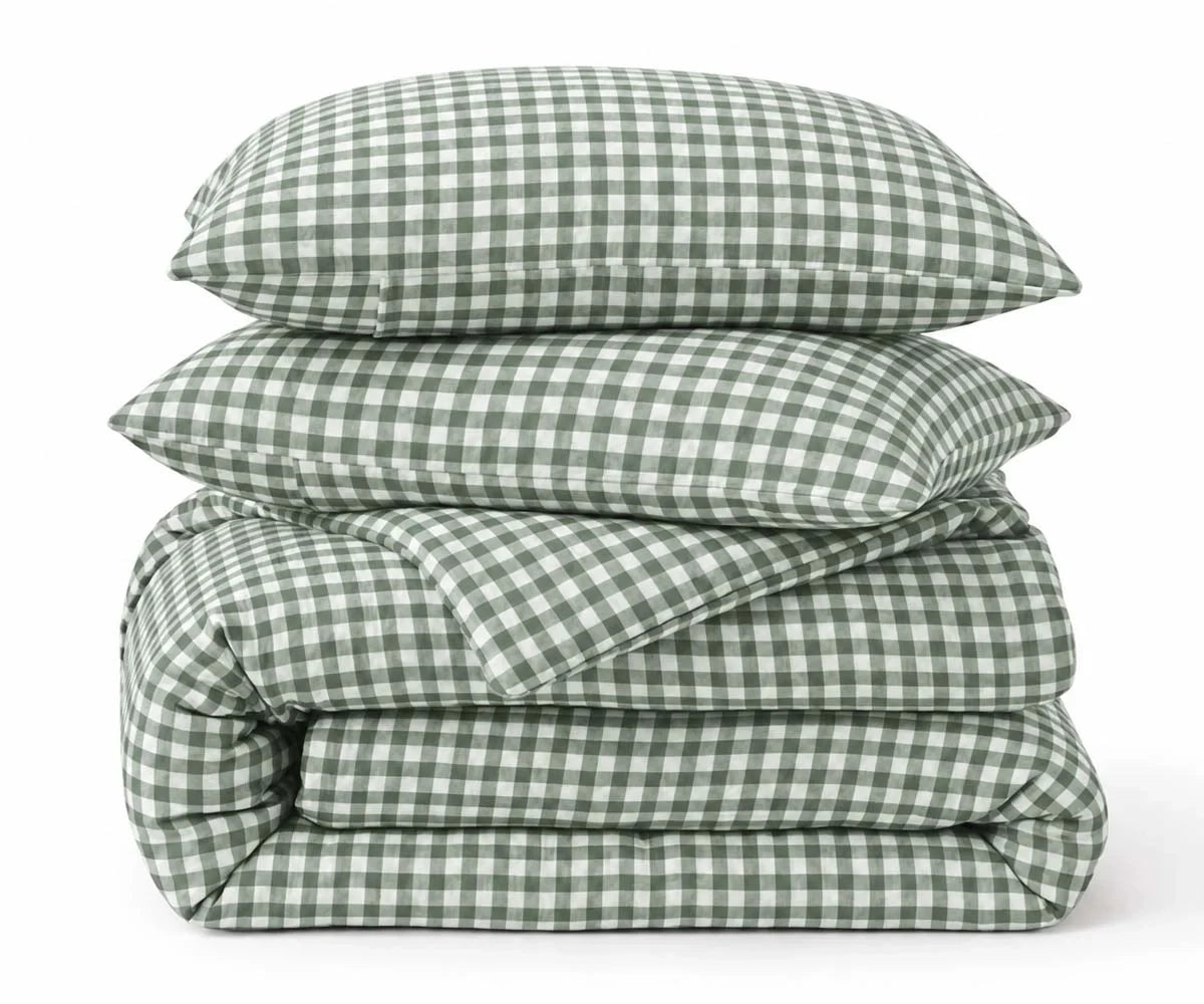The Greenfield Gingham Linen Duvet Set
