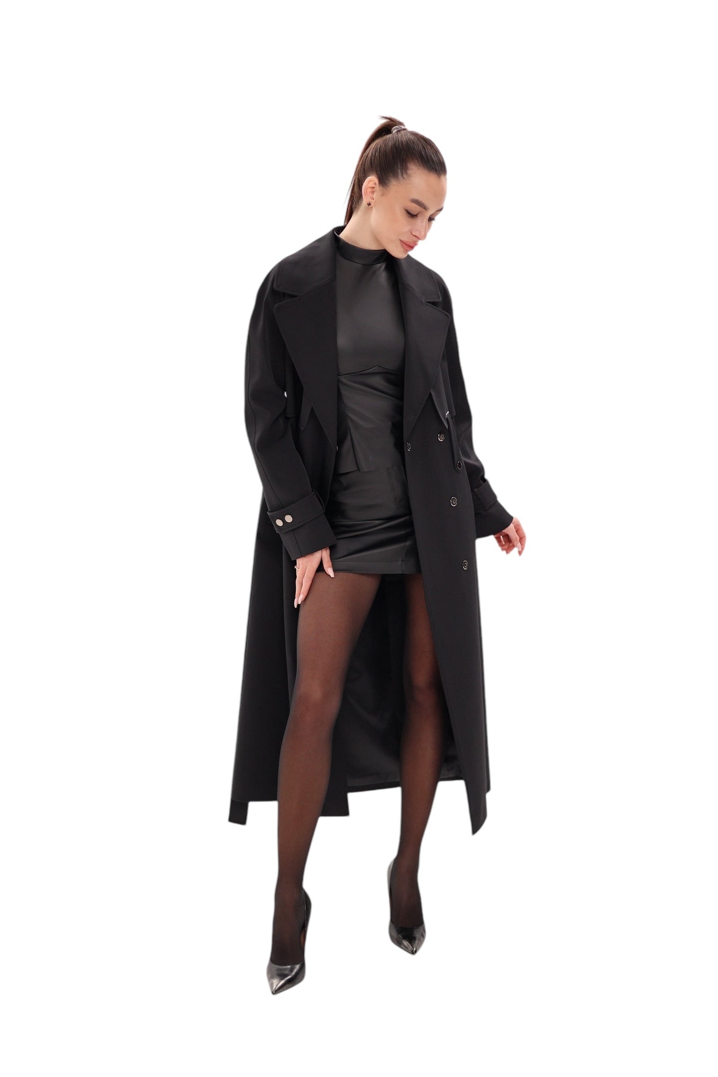 Karina Trench Coat in Black