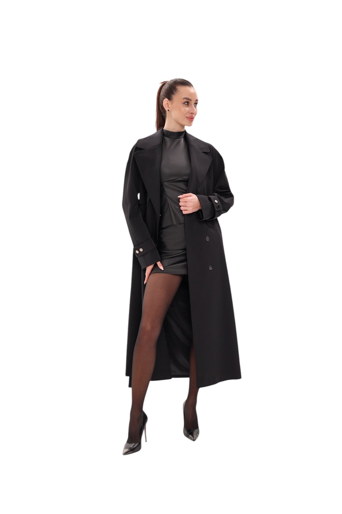 Karina Trench Coat in Black