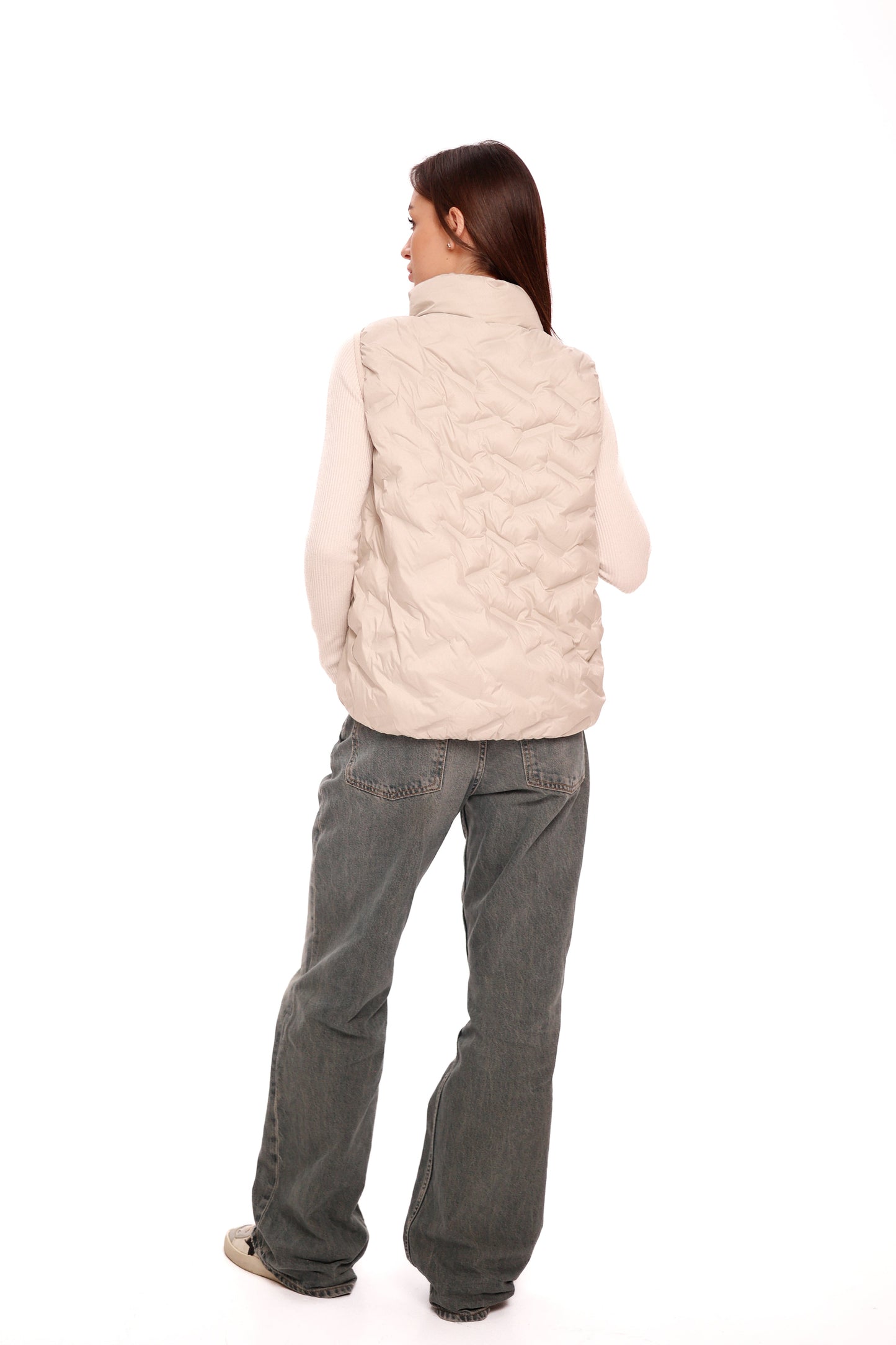 Quilted Vest in Ivory