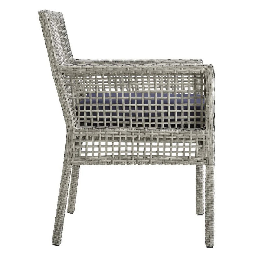 Harbor Woven Outdoor Wicker Dining Armchair | Bay & Bridle