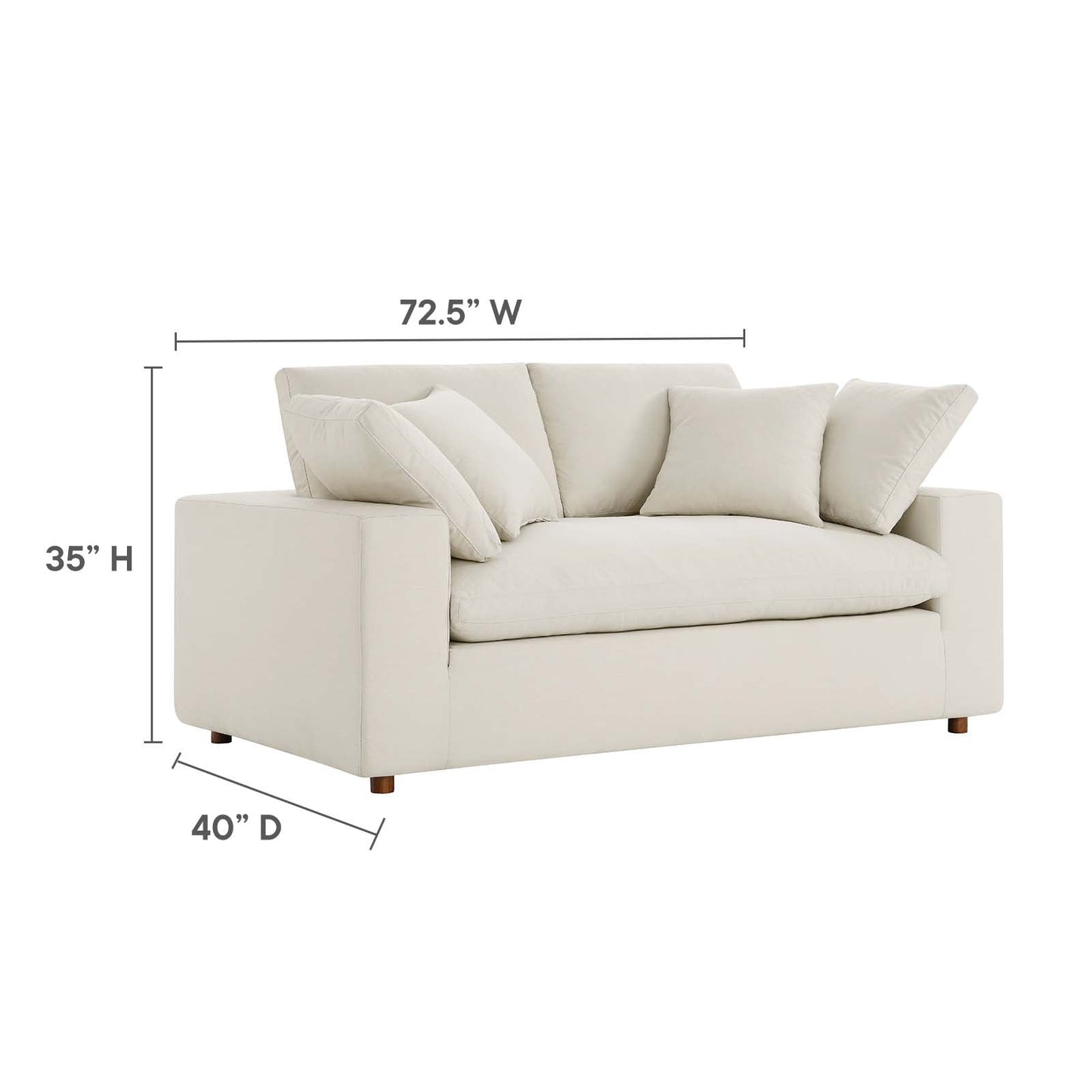Seabrook Down-Filled Oversized Loveseat