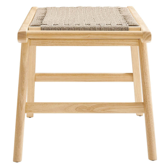 Saoirse 47" Wove Rope Wood Bench by Modway