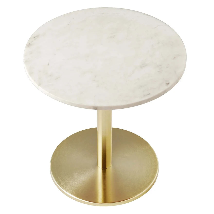The Ashbourne Marble Pedestal Side Table