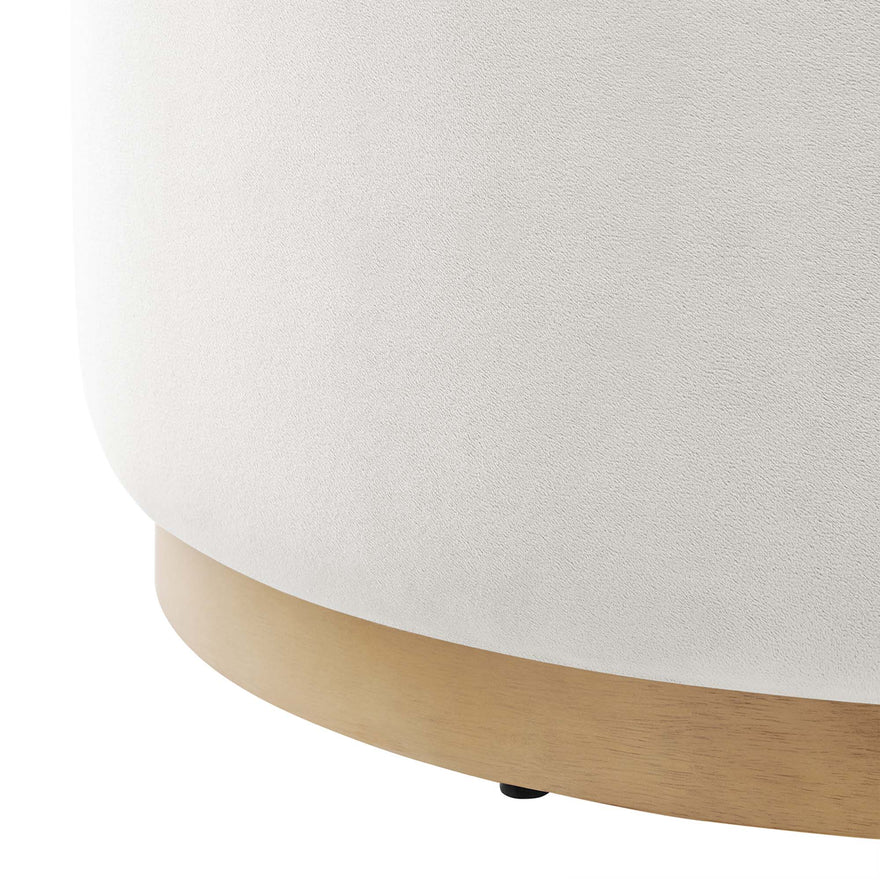 The Tilden Garden Velvet Round Ottoman
