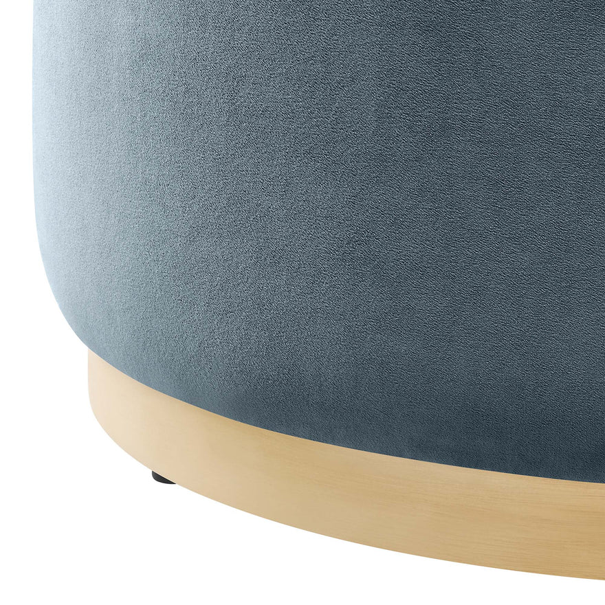 The Tilden Garden Velvet Round Ottoman
