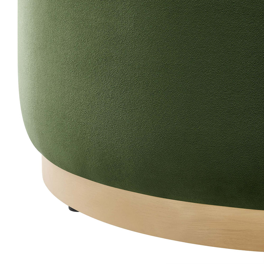 The Tilden Garden Velvet Round Ottoman