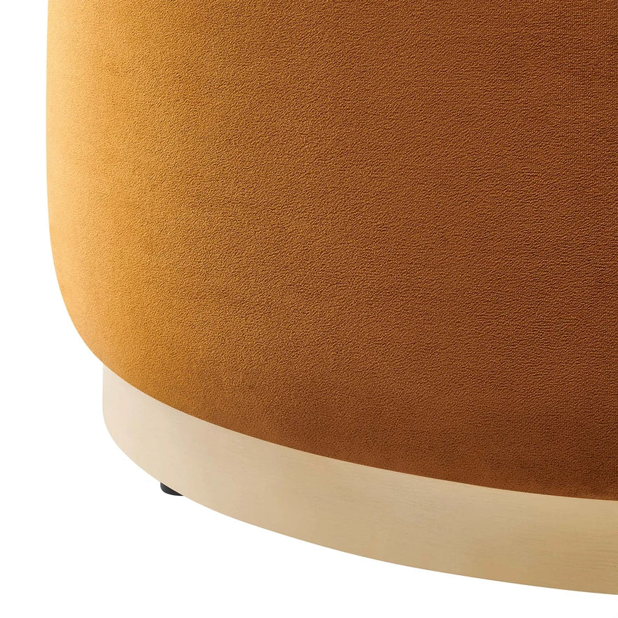 The Tilden Garden Velvet Round Ottoman