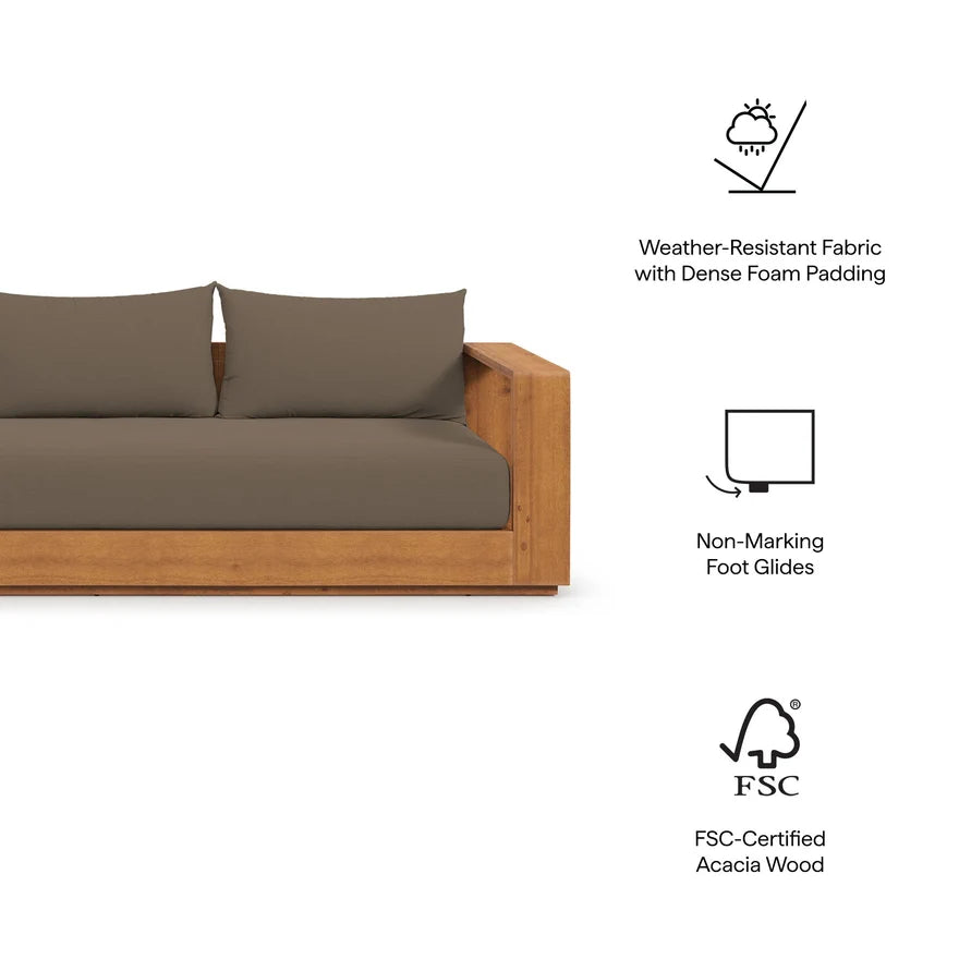 The Bellamy Acacia Outdoor Sofa & Coffee Table Set