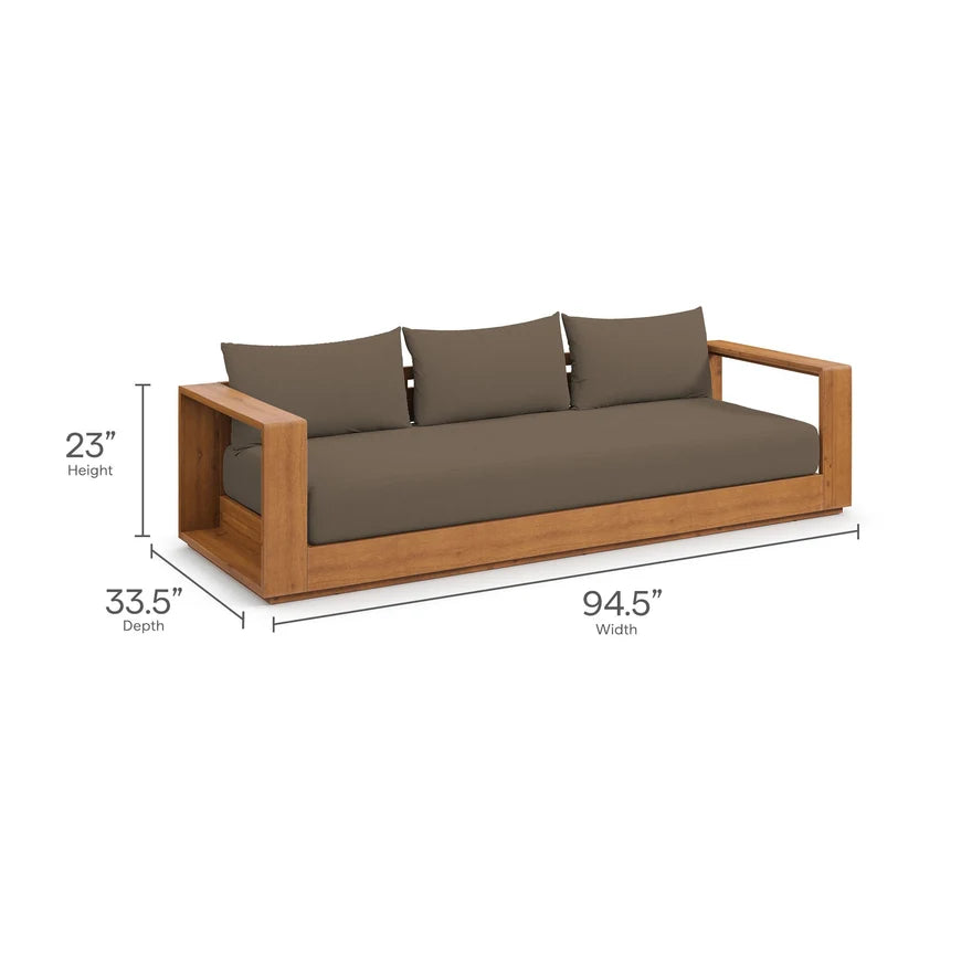 The Bellamy Acacia Outdoor Sofa & Coffee Table Set