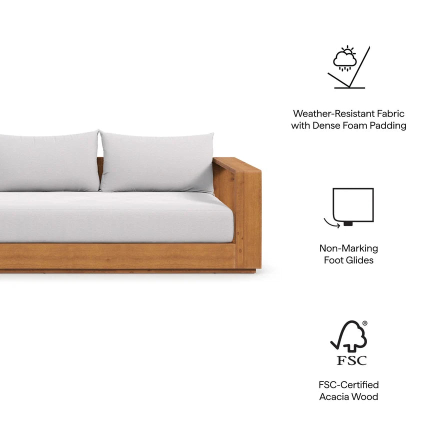 The Bellamy Acacia Outdoor Sofa & Coffee Table Set