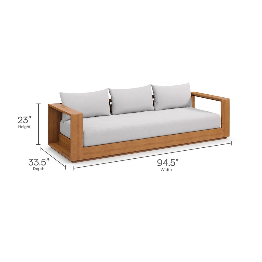 The Bellamy Acacia Outdoor Sofa & Coffee Table Set