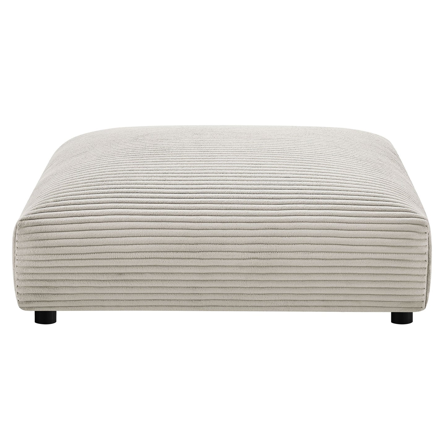 Solace Modular Corduroy Upholstered Armless Loveseat and Ottoman Set by Modway