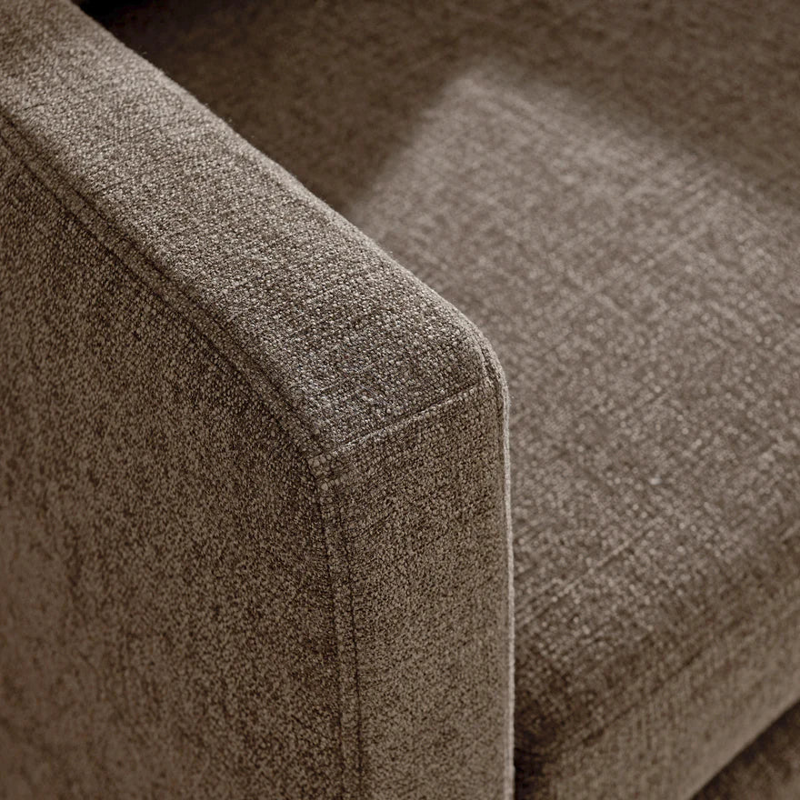 Serene Slipcovered Swivel Armchair — Mocha Linen