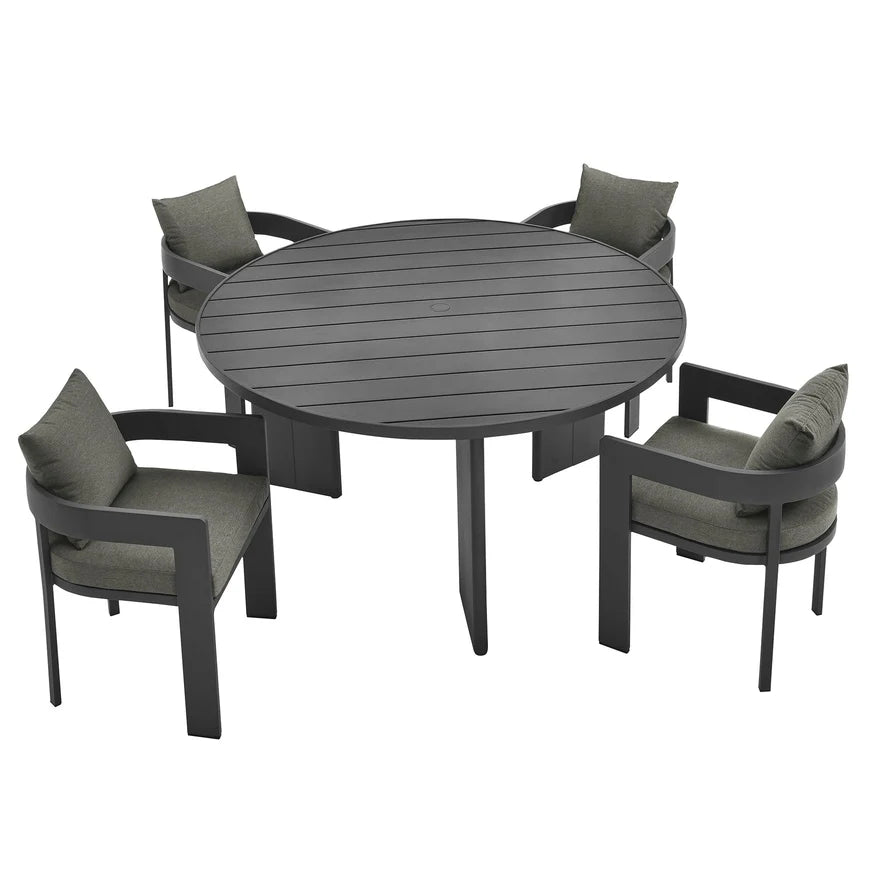 The Tahoe 5-Piece Round Outdoor Dining Set