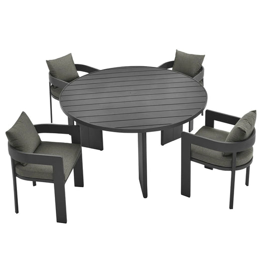 The Tahoe 5-Piece Round Outdoor Dining Set