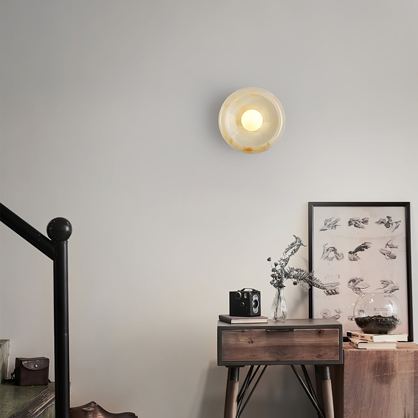 Eclipse Jade Wall Sconce 9.8"