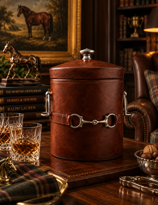 Ashbourne Equestrian Horse Bit Vegan Leather Ice Bucket