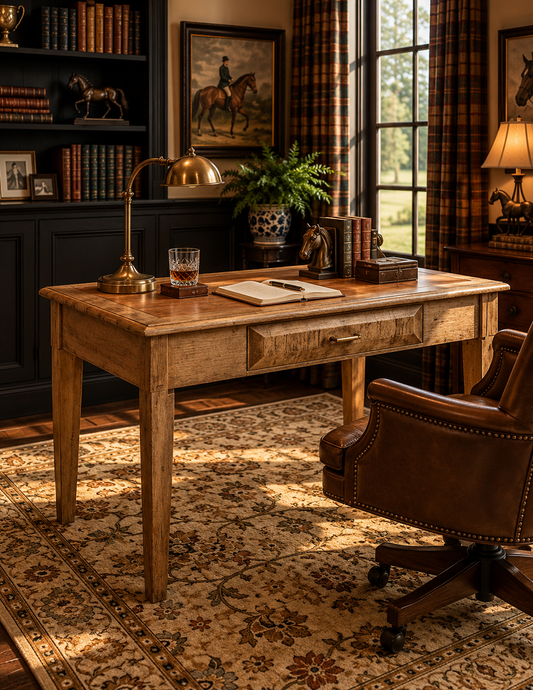 Handcrafted Leather Top Heirloom Writing Desk