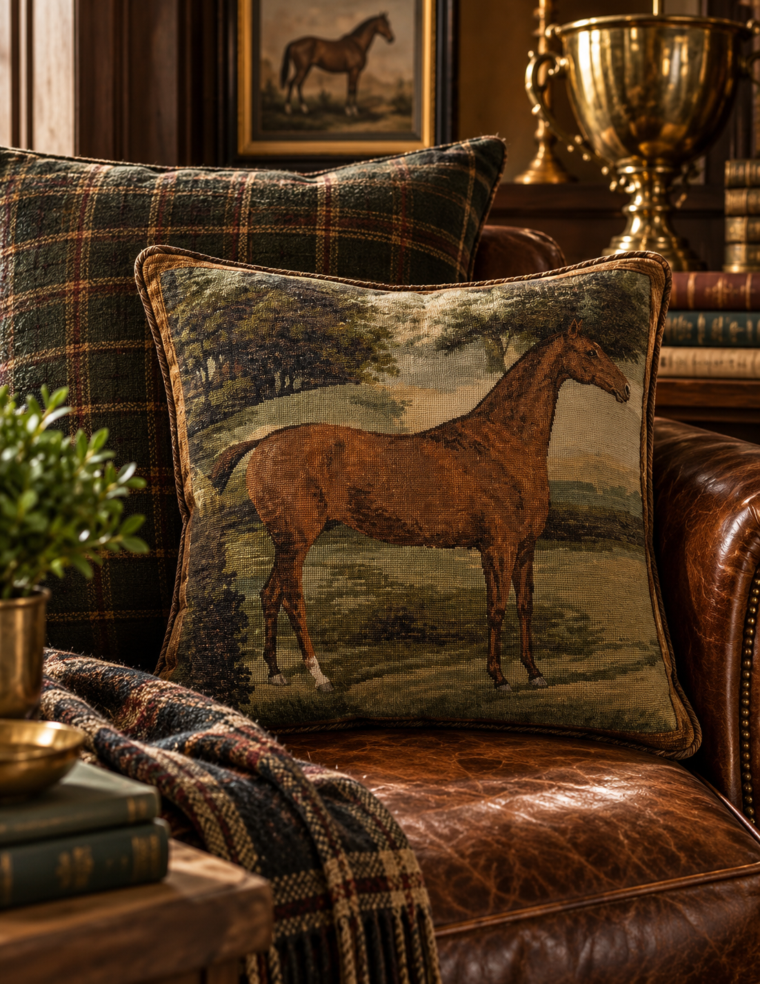 The Alezan Equestrian French Tapestry Cushion