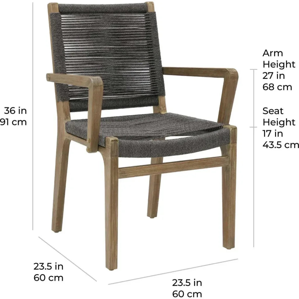 Explorer Oceans Dining Armchair 2PC Mixed Grey