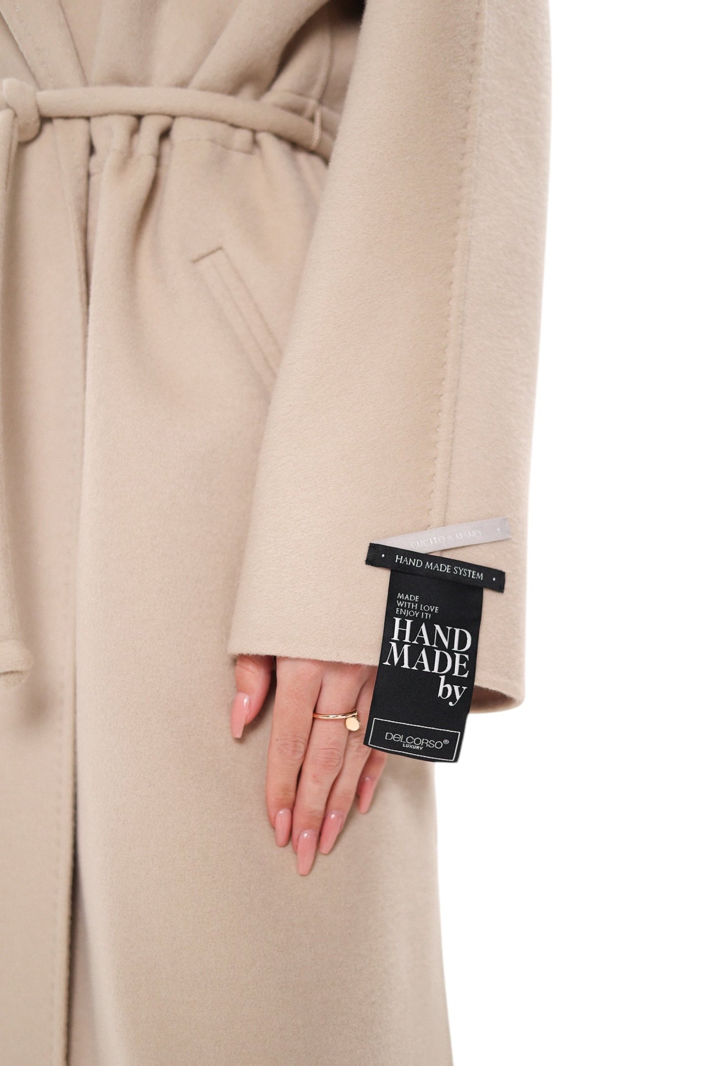 Margaret Premium Lana Wool Cashmere Coat in Royal Crème