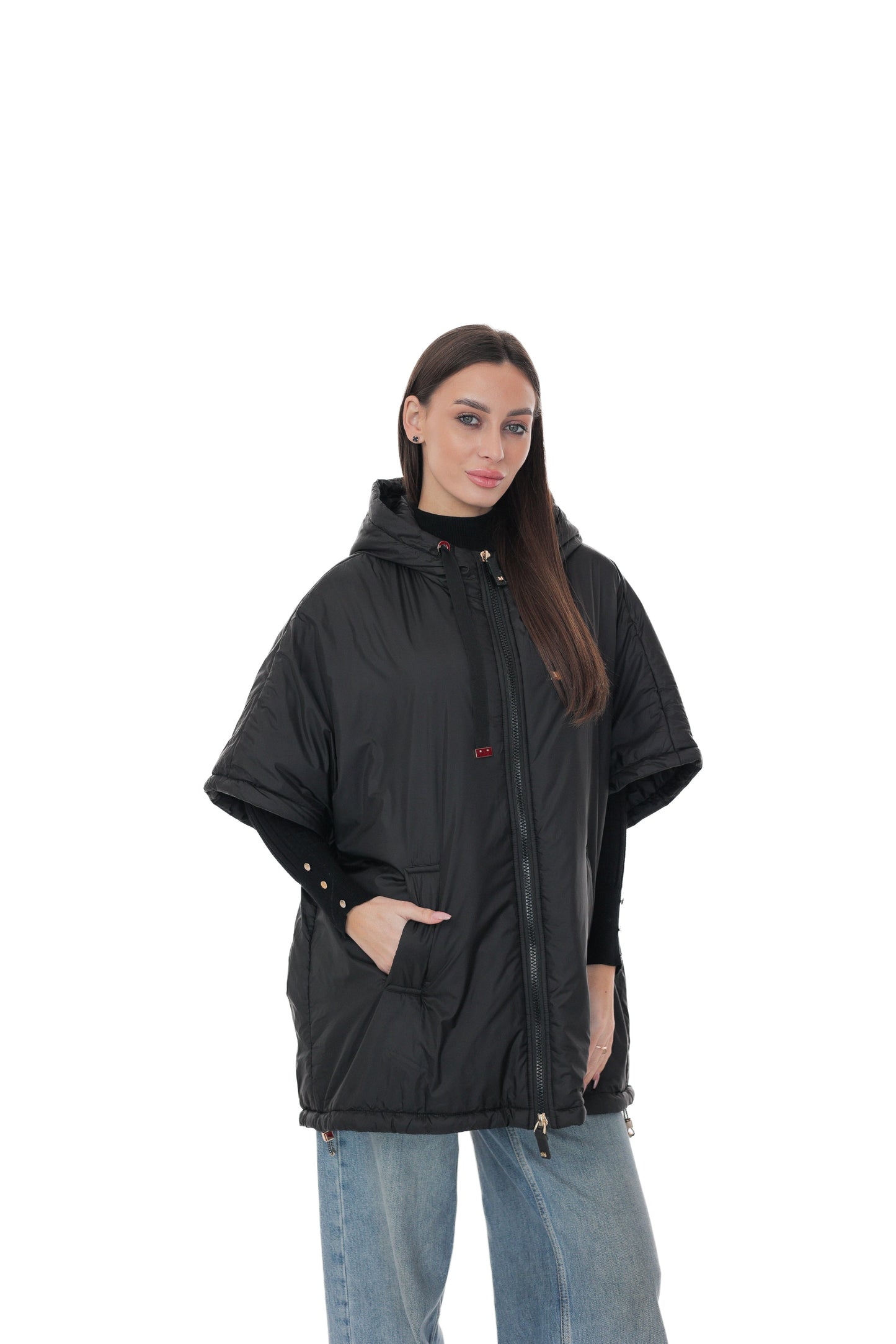 Hooded Vest in Black