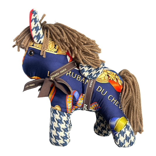 One of a Kind Rubans du Cheval Vintage Silk Scarf Noble Pony