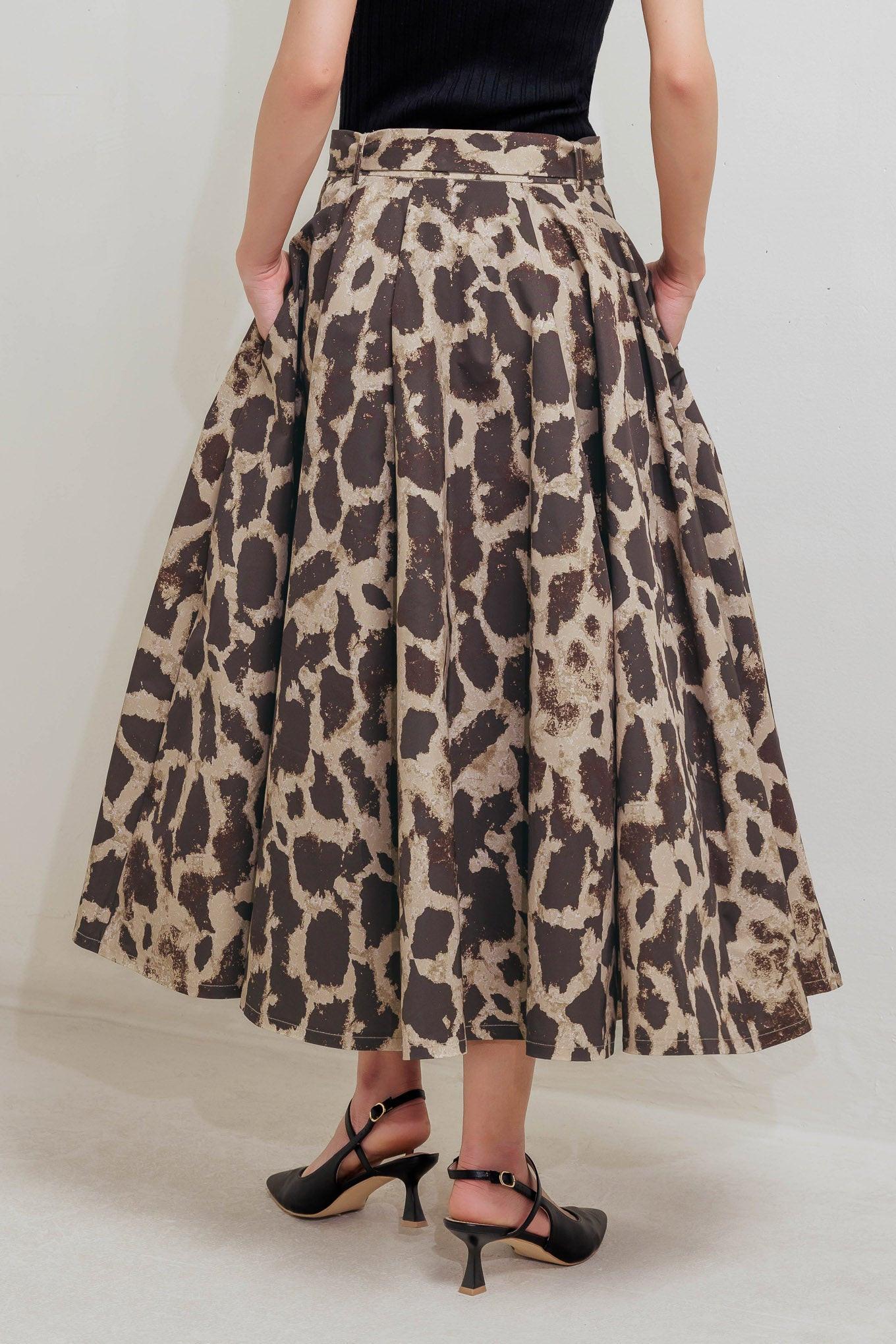 LEO LOVER WOVEN FULL MIDI SKIRT