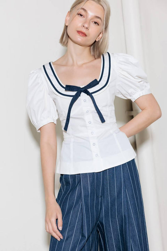 THE SWEETEST TOUCH WOVEN TOP